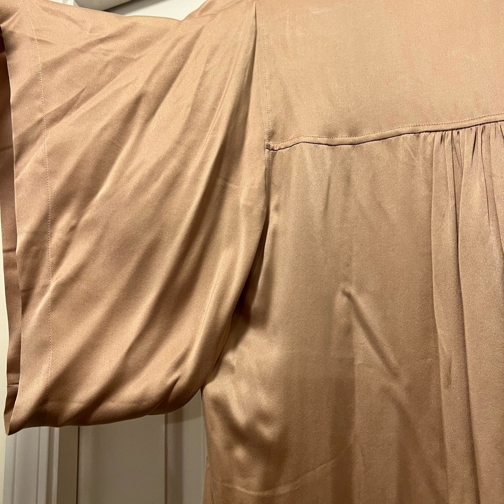 Eileen Fisher Champagne Silk Kimono Jacket - Picture 8 of 8